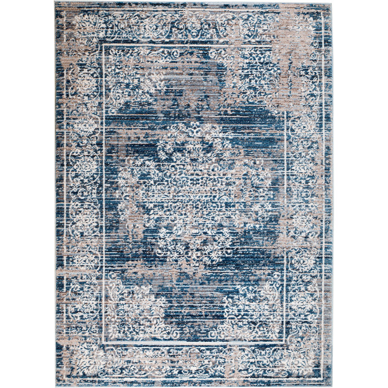 Bungalow Rose Andrews Vintage Kashan Blue Area Rug & Reviews Wayfair